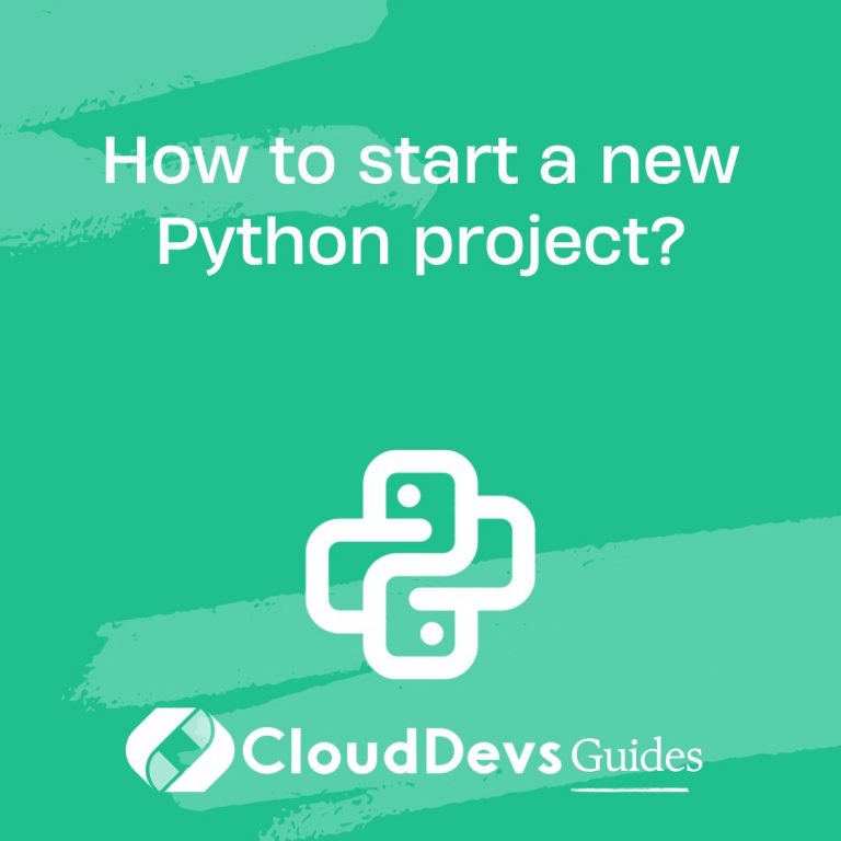 How to start a new Python project?